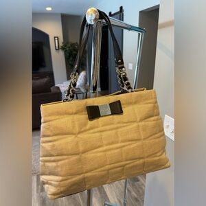 Kate Spade Beige Quilted Shoulder Bag